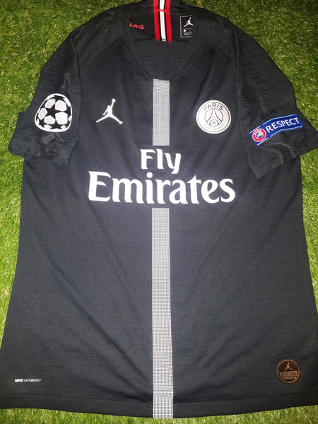 Mbappe Psg Paris Saint Germain JORDAN VAPORKNIT PLAYER ISSUE 2018 2019 Black Jersey SKU# 918923-012 L foreversoccerjerseys