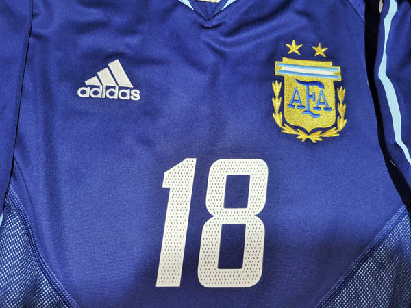 Messi Argentina 2004 2005 DEBUT Away Soccer Jersey Shirt S SKU# 645785 Adidas