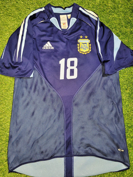 Messi Argentina 2004 2005 DEBUT Away Soccer Jersey Shirt S SKU# 645785 Adidas