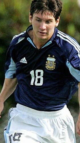 Messi Argentina 2004 2005 DEBUT Blue Jersey Shirt Camiseta L SKU# 645785 foreversoccerjerseys