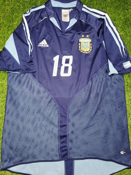 Messi Argentina 2004 2005 DEBUT Blue Jersey Shirt Camiseta L SKU# 645785 foreversoccerjerseys