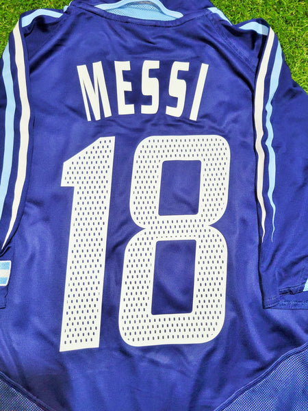 Messi Argentina 2004 2005 DEBUT Blue Jersey Shirt Camiseta L SKU# 645785 foreversoccerjerseys