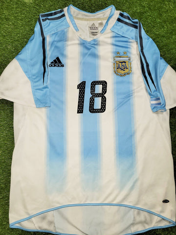 Messi Argentina 2004 2005 DEBUT Home Jersey Shirt Camiseta M SKU# 645789 Adidas
