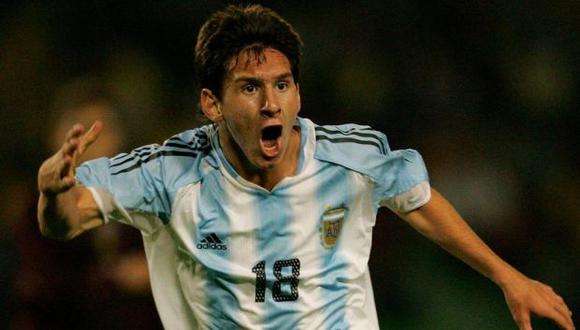 Messi Argentina 2004 2005 DEBUT Home Jersey Shirt Camiseta M SKU# 645789 foreversoccerjerseys