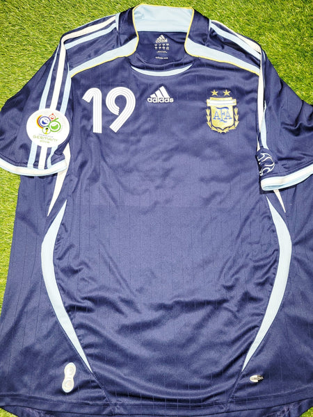 Messi Argentina 2006 WORLD CUP Away Soccer Jersey Shirt XL SKU# 069519 Adidas