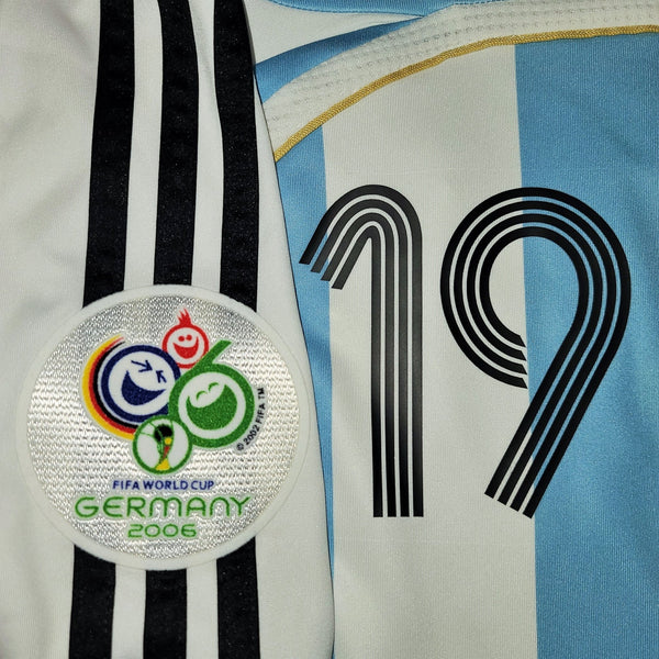 Messi Argentina 2006 WORLD CUP Home Adidas Jersey Shirt Camiseta XL SKU# 739802 AZB001 foreversoccerjerseys