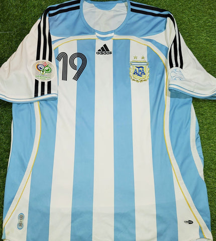 Messi Argentina 2006 WORLD CUP Home Adidas Jersey Shirt Camiseta XL SKU# 739802 AZB001 foreversoccerjerseys