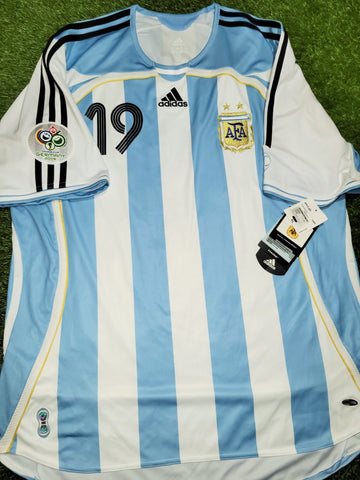 Messi Argentina 2006 WORLD CUP Home Adidas Soccer Jersey Shirt BNWT XL SKU# 739802 AZB001 Adidas