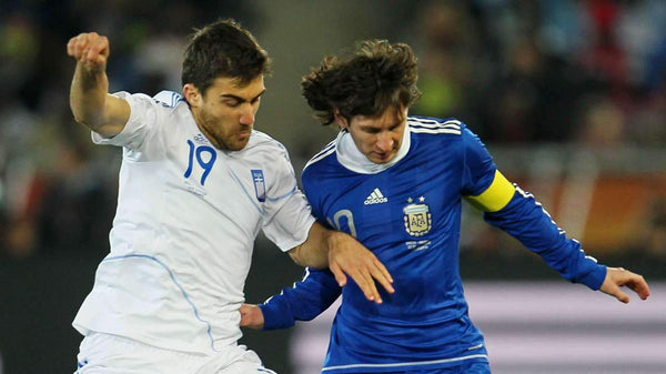 Messi Argentina 2010 WORLD CUP Away Jersey Shirt Camiseta M SKU# P47053 AZB001 foreversoccerjerseys