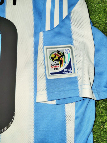 Messi Argentina 2010 WORLD CUP Home Soccer Jersey Shirt BNWT L SKU# P47066 AZB001 Adidas