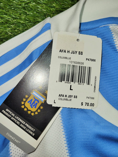 Messi Argentina 2010 WORLD CUP Home Soccer Jersey Shirt BNWT L SKU# P47066 AZB001 Adidas