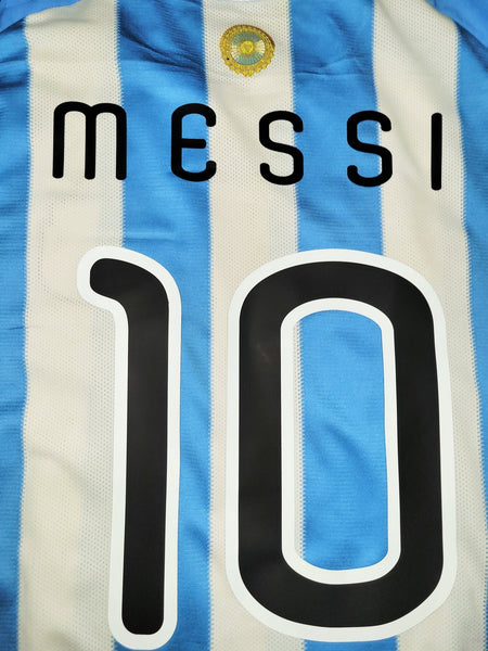 Messi Argentina 2010 WORLD CUP Home Soccer Jersey Shirt L SKU# P79919 Adidas