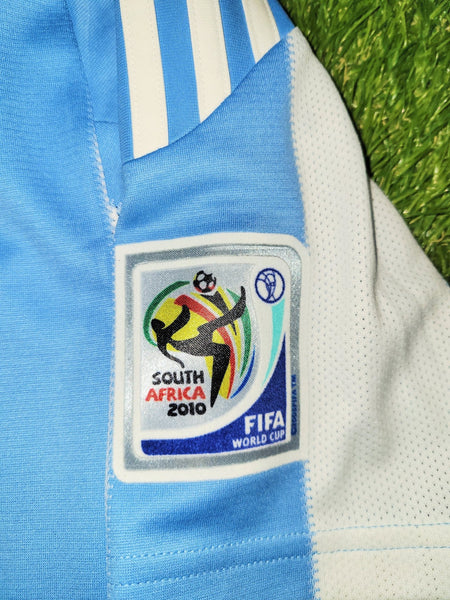 Messi Argentina 2010 WORLD CUP Home Soccer Jersey Shirt M SKU# P79919 Adidas