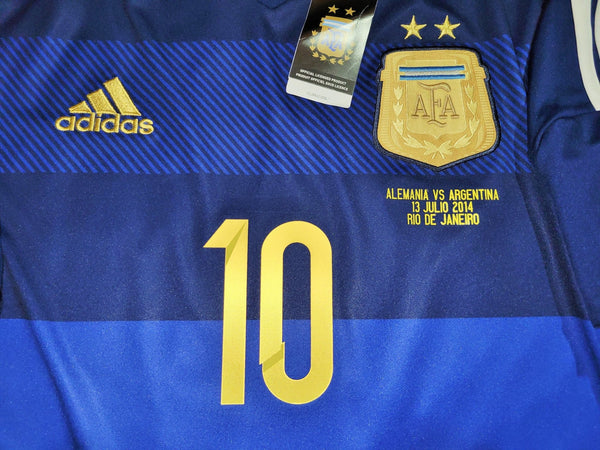 Messi Argentina 2014 WORLD CUP FINAL Away Jersey Shirt Camiseta BNWT M SKU# G75187 Adidas