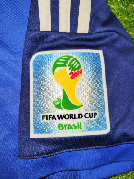 Messi Argentina 2014 WORLD CUP FINAL Away Soccer Jersey Shirt M SKU# G75187 Adidas