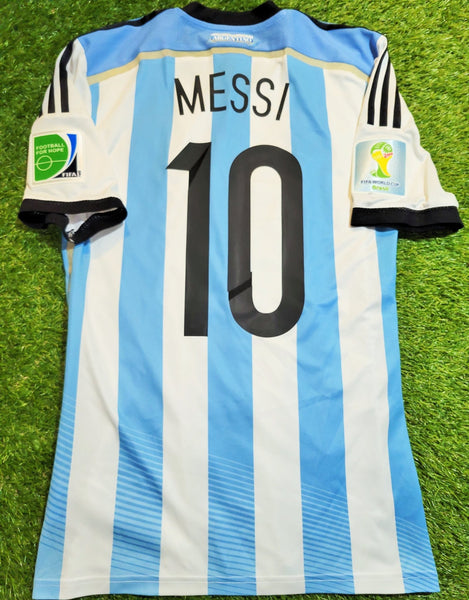 Messi Argentina 2014 WORLD CUP SEMIFINAL ADIZERO PLAYER ISSUE Jersey Shirt Camiseta M SKU# G74570 foreversoccerjerseys