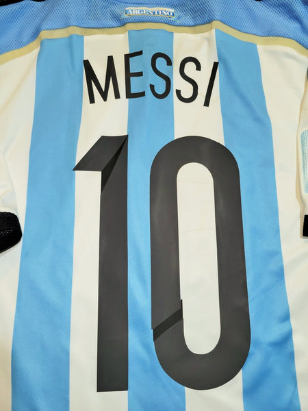 Messi Argentina 2014 WORLD CUP SEMIFINAL ADIZERO PLAYER ISSUE Jersey Shirt Camiseta M SKU# G74570 foreversoccerjerseys