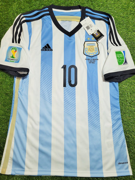 Messi Argentina 2014 WORLD CUP SEMIFINAL Jersey Shirt Camiseta BNWT M SKU# G74569 Adidas