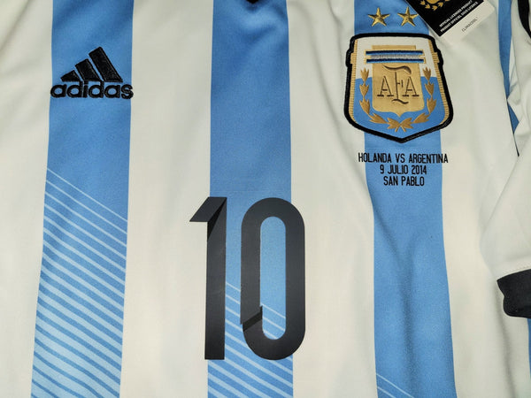 Messi Argentina 2014 WORLD CUP SEMIFINAL Jersey Shirt Camiseta BNWT M SKU# G74569 Adidas
