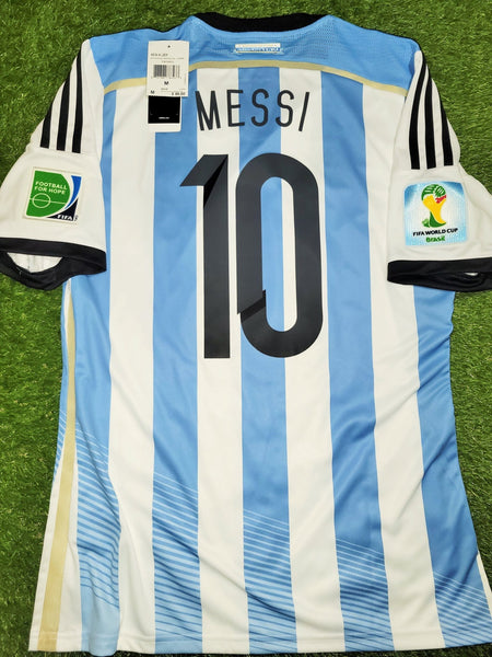 Messi Argentina 2014 WORLD CUP SEMIFINAL Jersey Shirt Camiseta BNWT M SKU# G74569 Adidas