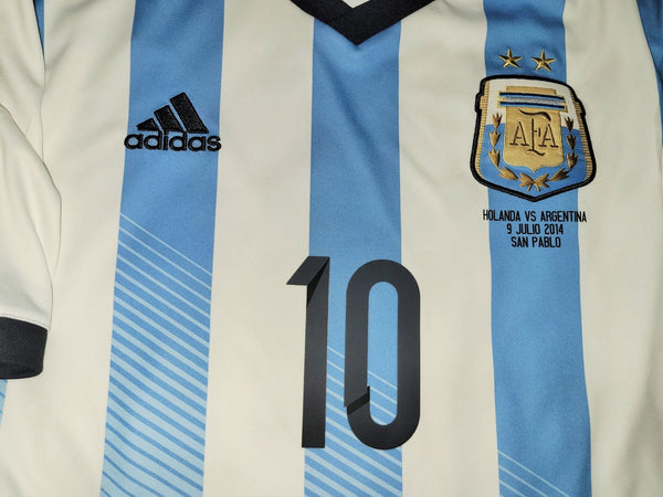 Messi Argentina 2014 WORLD CUP SEMIFINAL Jersey Shirt Camiseta L SKU# G74569 Adidas