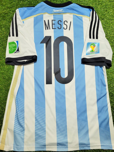 Messi Argentina 2014 WORLD CUP SEMIFINAL Jersey Shirt Camiseta L SKU# G74569 Adidas