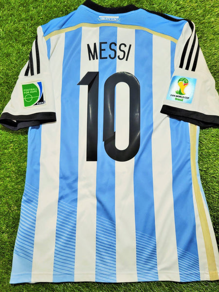 Messi Argentina 2014 WORLD CUP SEMIFINAL Jersey Shirt Camiseta M SKU# G74569 Adidas