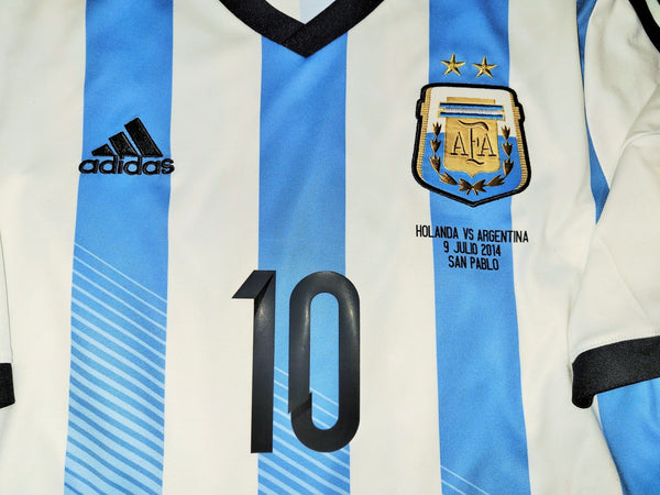 Messi Argentina 2014 WORLD CUP SEMIFINAL Jersey Shirt Camiseta M SKU# G74569 Adidas