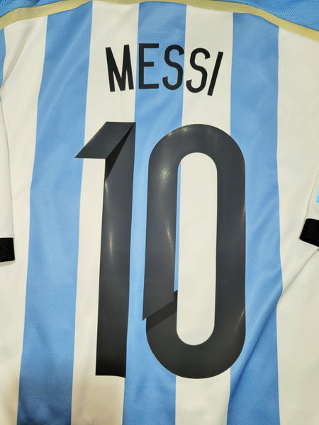 Messi Argentina 2014 WORLD CUP SEMIFINAL Jersey Shirt Camiseta M SKU# G74569 Adidas