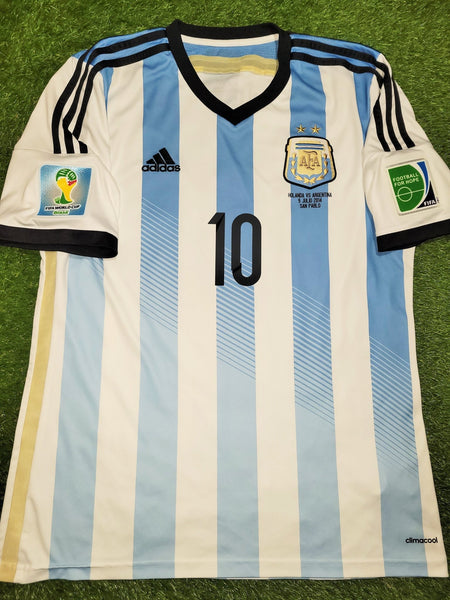 Messi Argentina 2014 WORLD CUP SEMIFINAL Jersey Shirt Camiseta XL SKU# G74569 Adidas