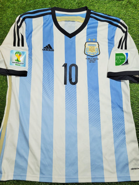 Messi Argentina 2014 WORLD CUP SEMIFINAL Jersey Shirt Camiseta XL SKU# G74569 Adidas