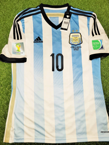 Messi Argentina 2014 WORLD CUP SEMIFINAL Soccer Jersey Shirt BNWT M SKU# D87311 Adidas