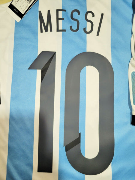 Messi Argentina 2014 WORLD CUP SEMIFINAL Soccer Jersey Shirt BNWT M SKU# D87311 Adidas