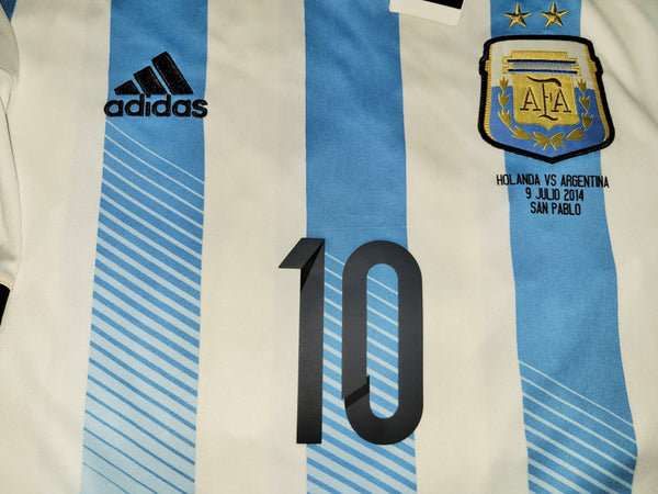 Messi Argentina 2014 WORLD CUP SEMIFINAL Soccer Jersey Shirt BNWT M SKU# D87311 Adidas