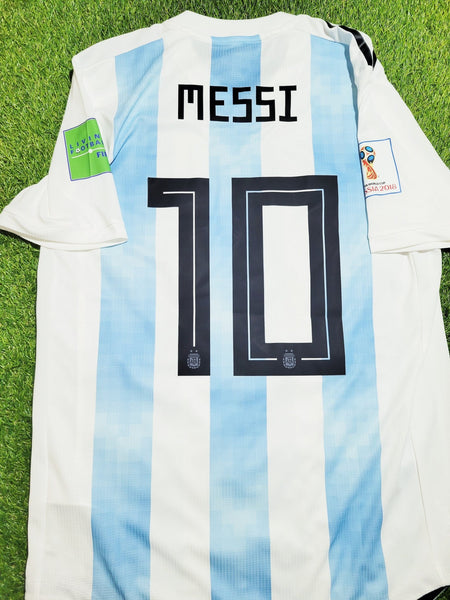 Messi Argentina 2018 WORLD CUP PLAYER ISSUE Soccer Jersey Shirt L SKU# BQ9329 Adidas