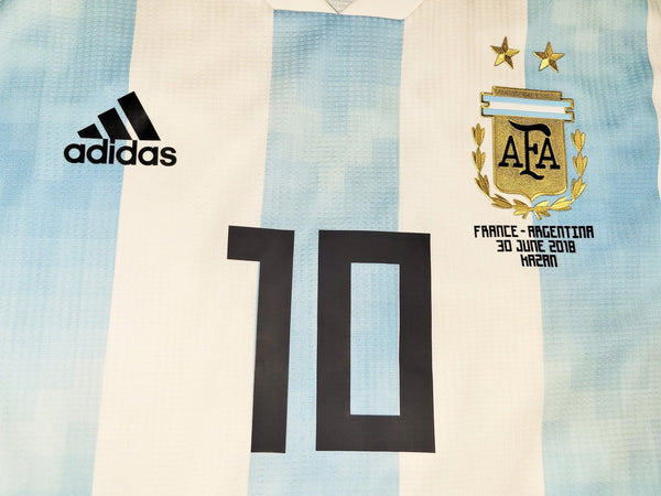 Messi Argentina 2018 WORLD CUP PLAYER ISSUE Soccer Jersey Shirt L SKU# BQ9329 Adidas