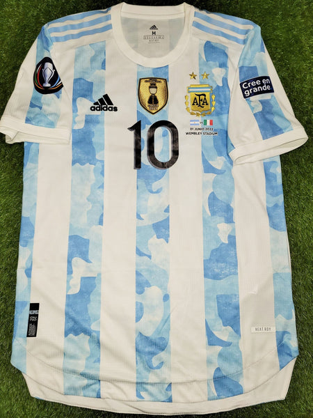 Messi Argentina 2020 2021 2022 FINALISSIMA PLAYER ISSUE Heat.Rdy Home Jersey Shirt Camiseta M SKU# FS6568 foreversoccerjerseys