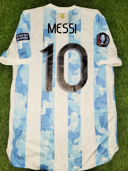 Messi Argentina 2020 2021 2022 FINALISSIMA PLAYER ISSUE Heat.Rdy Home Jersey Shirt Camiseta M SKU# FS6568 foreversoccerjerseys