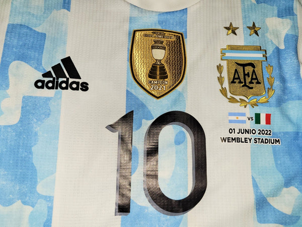 Messi Argentina 2020 2021 2022 FINALISSIMA PLAYER ISSUE Heat.Rdy Home Jersey Shirt Camiseta M SKU# FS6568 foreversoccerjerseys