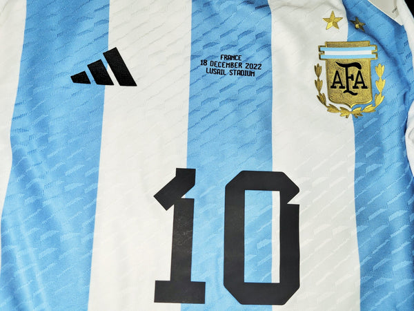 Messi Argentina 2022 WORLD CUP FINAL PLAYER ISSUE Home Soccer Jersey Shirt BNWT L SKU# HF2157 Adidas