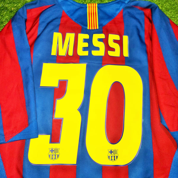 Messi Barcelona 2005 2006 Home Jersey Shirt Camiseta Maglia Trikot L SKU# 195970 foreversoccerjerseys