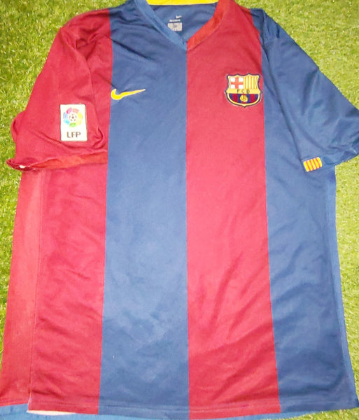 Messi Barcelona 2006 2007 Home Nike Jersey Shirt Camiseta XL SKU# F6AOM 146980 foreversoccerjerseys