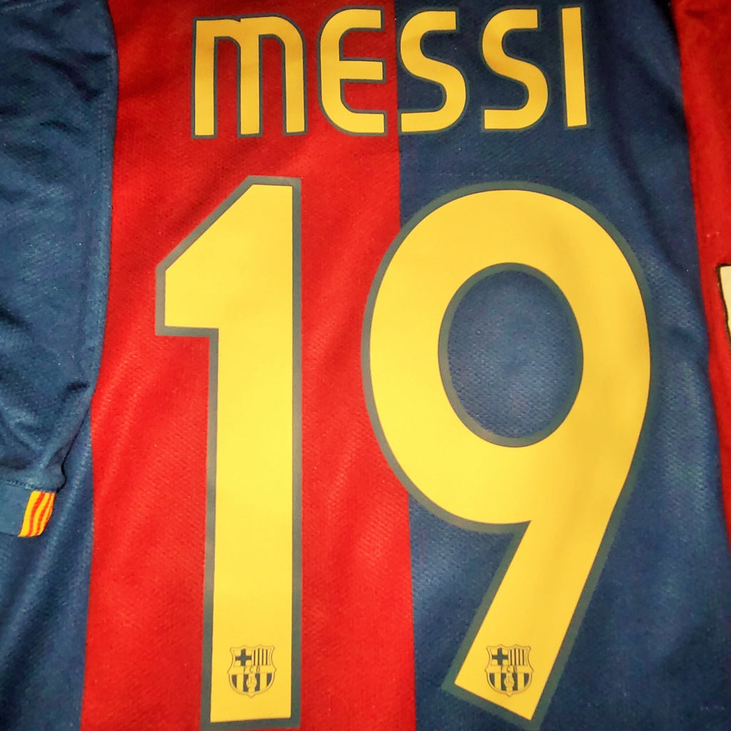 Messi Barcelona TREBLE SEASON 2008 2009 Home Jersey Shirt Camiseta XL SKU#  286784-655