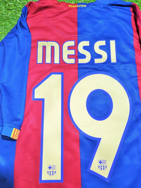 Messi Barcelona 2006 2007 Home Soccer Jersey Shirt L SKU# F6AOM 146980 Nike