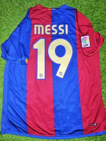 Messi Barcelona 2006 2007 Home Soccer Jersey Shirt L SKU# F6AOM 146980 Nike