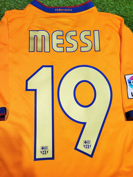 Messi Barcelona 2006 2007 Orange Away Soccer Jersey Shirt Camiseta M SKU# 146982-819 Nike