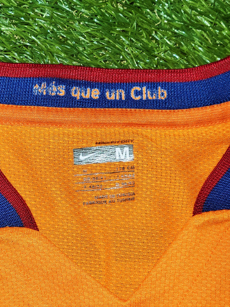 Messi Barcelona 2006 2007 Orange Away Soccer Jersey Shirt Camiseta M SKU# 146982-819 Nike