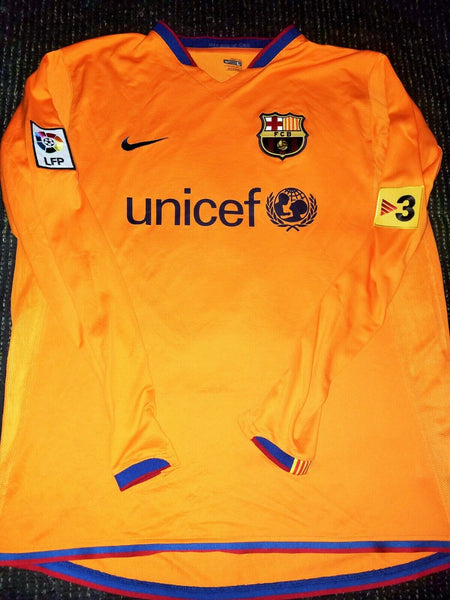 Messi Barcelona 2007 2008 Long Sleeve Jersey Shirt Camiseta Maglia Argentina L - foreversoccerjerseys
