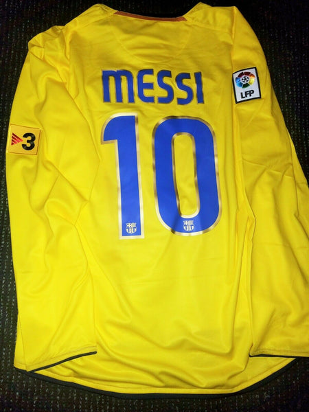 Messi Barcelona 2008 2009 TREBLE SEASON LS Jersey Shirt Camiseta L BNWT - foreversoccerjerseys