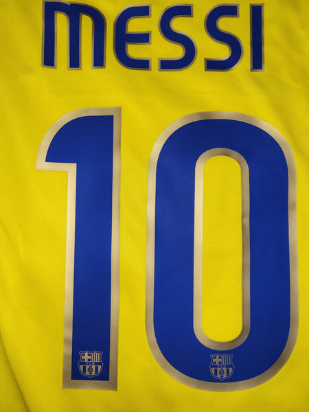 Messi Barcelona 2008 2009 TREBLE SEASON UEFA Long Sleeve Away Soccer Jersey Shirt L SKU# 286788-760 Nike